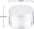 SATINIOR 6 Pack 4 oz Plastic Jars Containers with Lids Wide-mouth Refillable Leakproof Reusable Round Empty Jars for Travel Cosmetic Dry Food Spic...